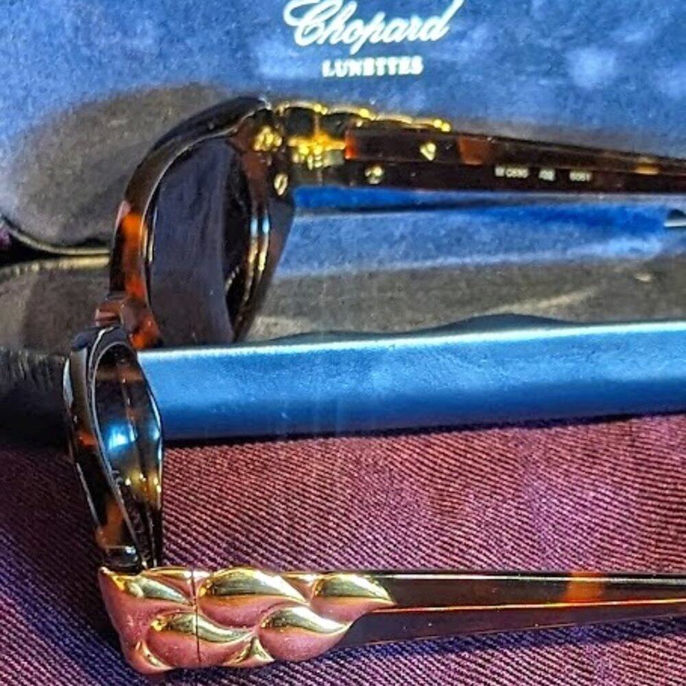 Chopard Women's Tortoiseshell Sunglasses with Gold Accent